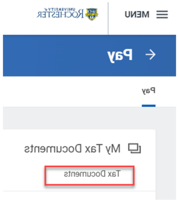myURHR tax document screen